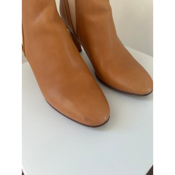 Chloe Tan Brown Leather Heeled Chelsea Ankle Booties Size 38 / US 7-7.5 - Picture 8 of 8